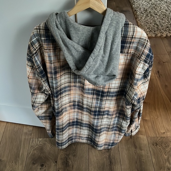 Urban outfitters Flannel Hoodie - Picture 2 of 4